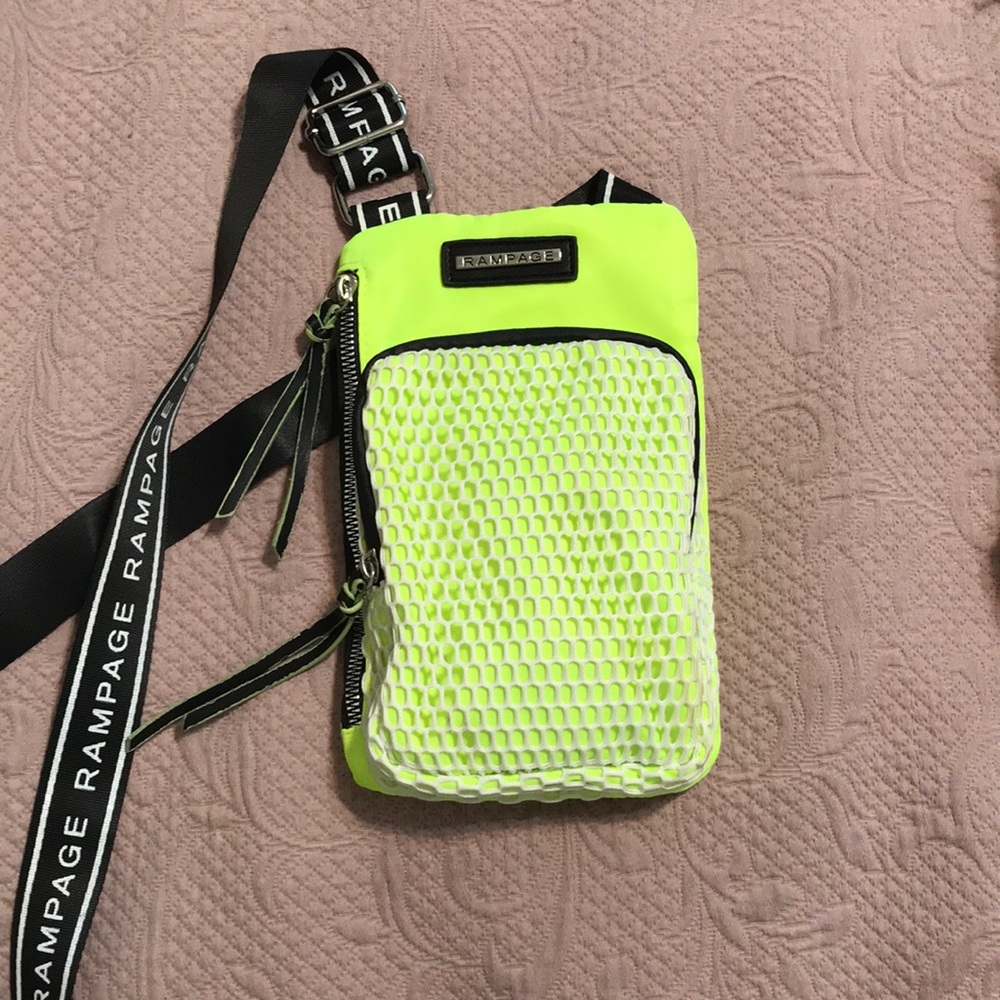 Crossbag from Rampage that is neon yellow
